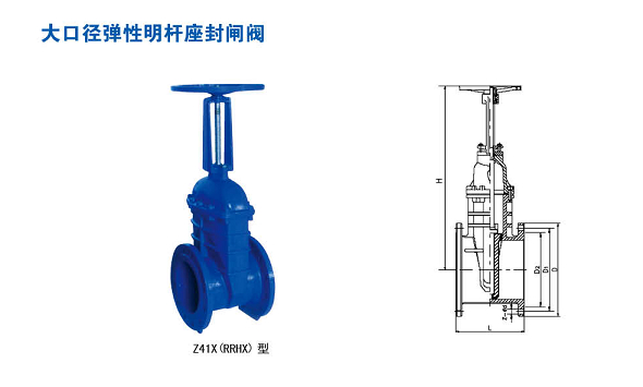 Z41X(RRHX)型大口径弹性明杆座封闸阀